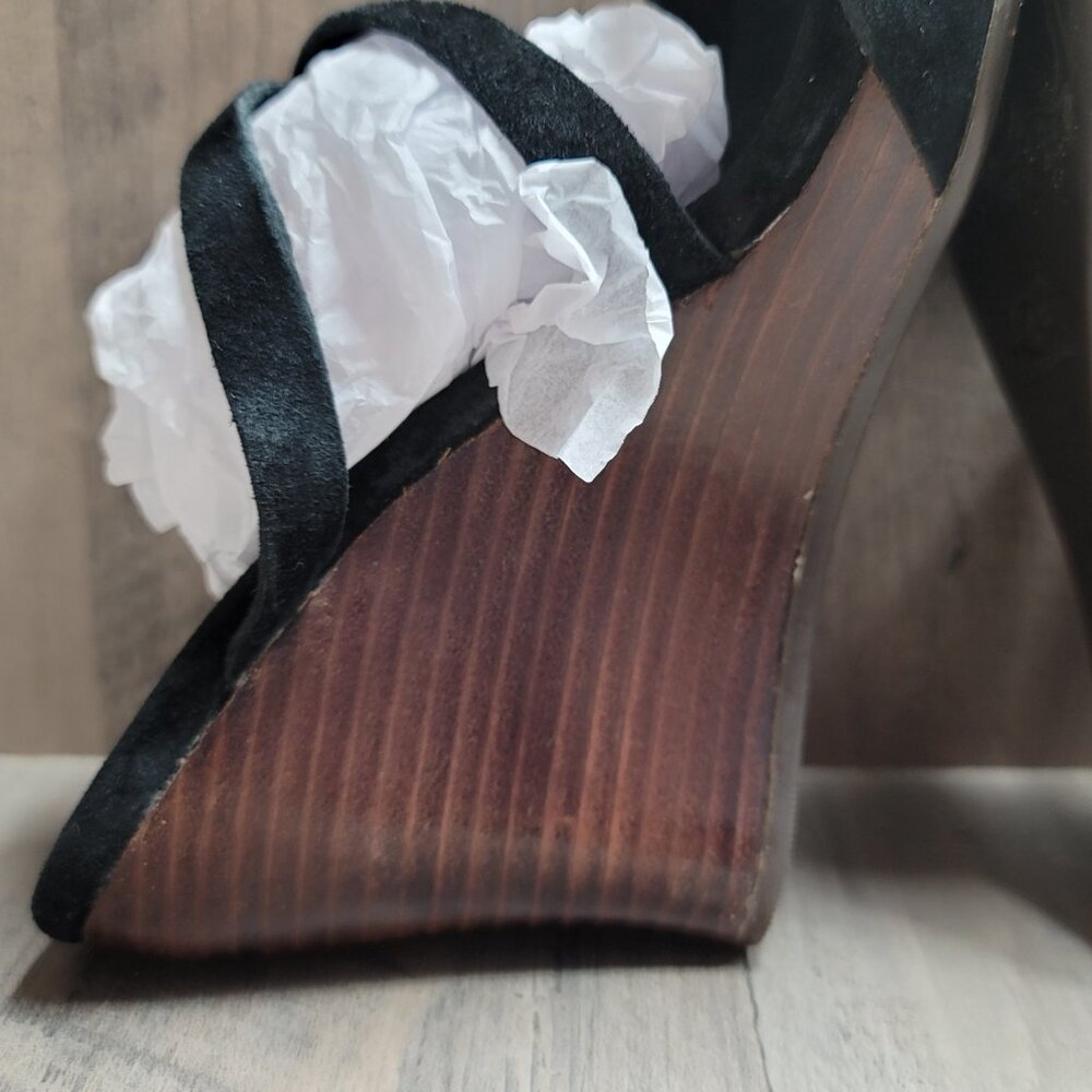 UGG 3191 Jullita II Black Suede Wedge Slide Sandals Shoes 5.5 - Picture 6 of 16
